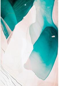 Obraz abstrakcja błękitnej laguny