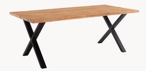 Stół do jadalni z blatem z litego drewna Montpellier, 200 x 95 cm