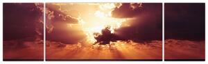 Obraz słońca za chmurami (170x50 cm)