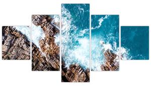 Obraz skał i morza (125x70 cm)
