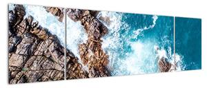 Obraz skał i morza (170x50 cm)