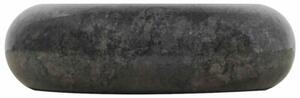 Umywalka, 40 x 12 cm, marmurowa, czarna