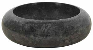 Umywalka, 40 x 12 cm, marmurowa, czarna