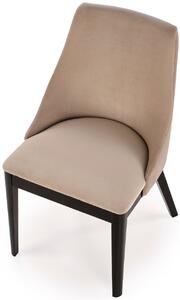 Beżowe krzesło tapicerowane kubełkowe - Jago