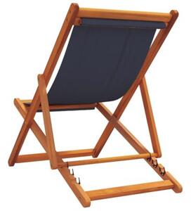 Składane krzesła plażowe, 2 szt., niebieskie, obite tkaniną