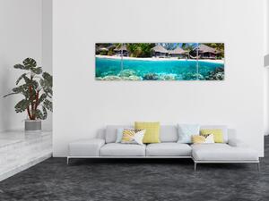Obraz plaży na tropikalnej wyspie (170x50 cm)