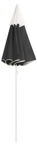 Parasol ogrodowy na stalowym słupku, antracytowy, 180 cm
