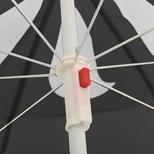 Parasol ogrodowy na stalowym słupku, antracytowy, 180 cm