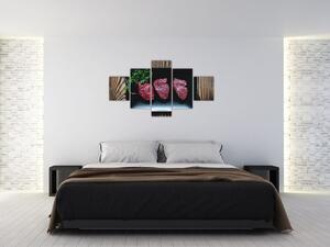 Obraz mięsa na talerzu (125x70 cm)