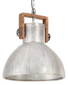 Industrialna lampa wisząca, 25 W, srebrna, okrągła, 40 cm, E27