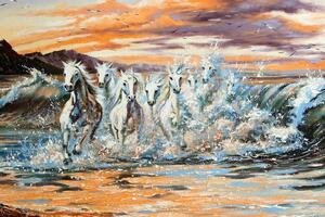 Obraz konie z wody