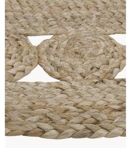 Okrągły ręcznie wykonany dywan z juty Shyam