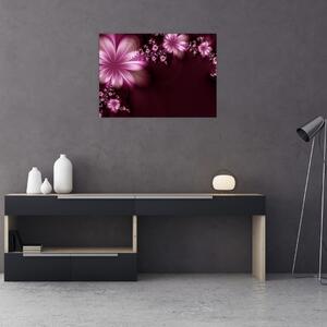 Obraz abstrakcji - kwiaty (70x50 cm)
