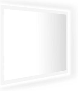 Lustro Åazienkowe z LED, biaÅe, 60x8,5x37 cm, akryl