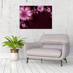 Obraz abstrakcji - kwiaty (70x50 cm)