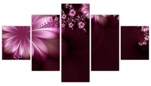Obraz abstrakcji - kwiaty (125x70 cm)