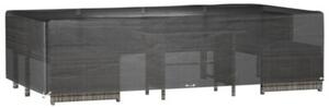 Pokrowce na meble ogrodowe, 2 szt., 12 oczek, 315x160x75 cm