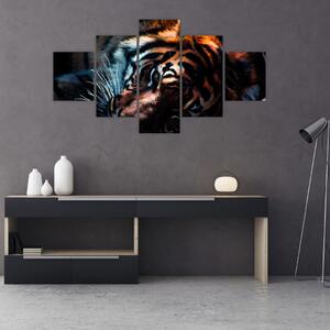 Obraz leżącego tygrysa (125x70 cm)