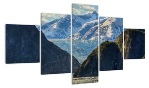 Obraz krajobrazu z górami (125x70 cm)