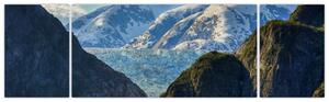 Obraz krajobrazu z górami (170x50 cm)