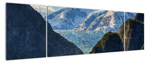 Obraz krajobrazu z górami (170x50 cm)