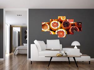 Obraz pomarańczy i granatów (125x70 cm)