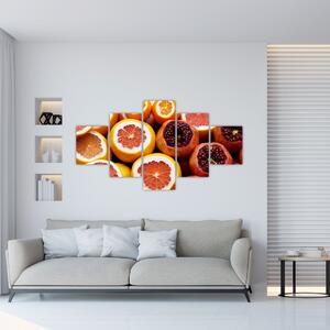 Obraz pomarańczy i granatów (125x70 cm)