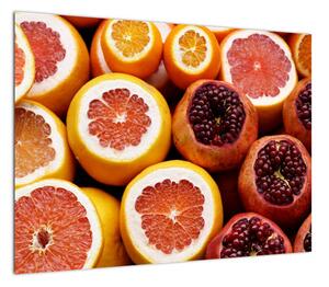 Obraz pomarańczy i granatów (70x50 cm)