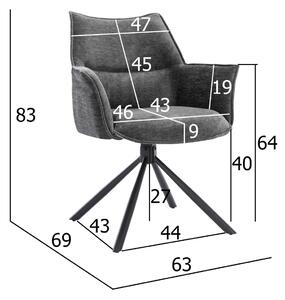 MebleMWM Krzesło obrotowe CA-1026-2 jasnoszare