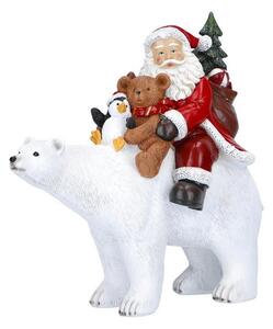 Św. Mikołaj na niedźwiedziu polarnym 24,5cm MERRY MOMENTS