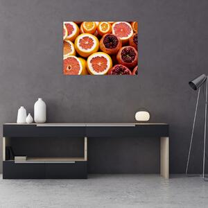 Obraz pomarańczy i granatów (70x50 cm)