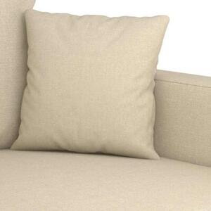 Sofa, 2-osobowa kremowa, 140 cm, tapicerowana tkaninÄ