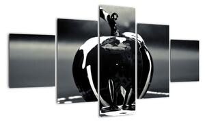 Obraz czarnego jabłka (125x70 cm)