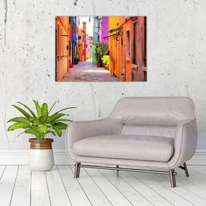 Obraz kolorowej włoskiej ulicy (70x50 cm)