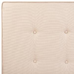 Nowoczesne łóżko tapicerowane stelaż 180 x 200 cm pikowane beżowe Ambassador Beliani
