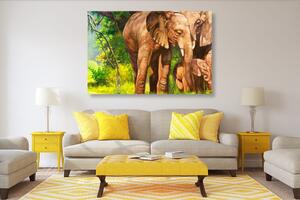 Obraz rodzina słoni