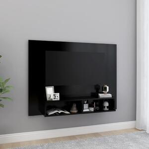 Wisząca szafka pod TV, czarna, 120x23,5x90 cm