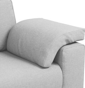 Sofa szary chmur 219 x 77 x 82 cm tkanina