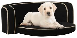 Rozkładana sofa dla psa, czarna, 73x67x26 cm, pluszowa