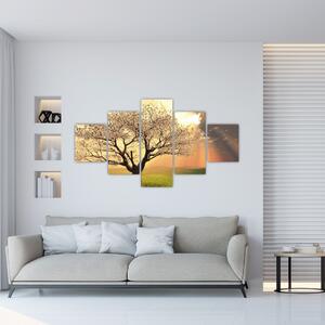 Obraz drzewa na łące (125x70 cm)