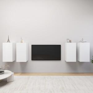 Szafki telewizyjne, 4 szt., białe, 30,5x30x60 cm, płyta wiórowa