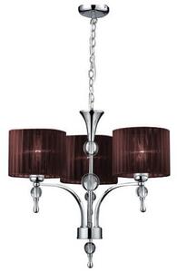 Sypialniany żyrandol Impress klasyczna lampa brązowa chrom - brązowy | wenge || chrom