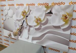 Obraz orchidea na abstrakcyjnym tle