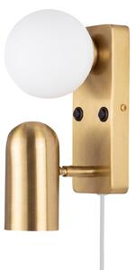 Lampa Ścienna Globen Lighting, Doppio, złoty | mosiężny, salon, metal, skandynawski