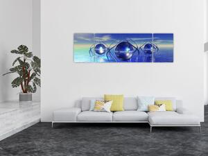 Obraz abstrakcji - woda (170x50 cm)