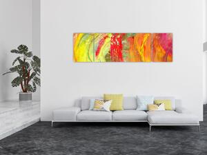Obraz abstrakcji - malarstwo (170x50 cm)