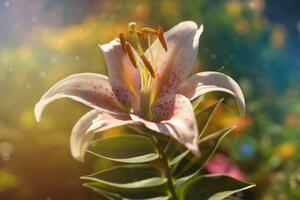 Obraz piękny kwiat z nutą retro
