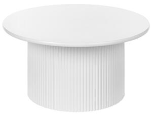Nowoczesny stolik kawowy mebel do salonu ⌀ 60 cm MDF biały Ollie Beliani