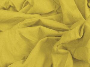 Pościel z mikrofibry EMOJI szara + prześcieradło Jersey 90x200 cm żółte