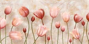 Obraz stare różowe tulipany